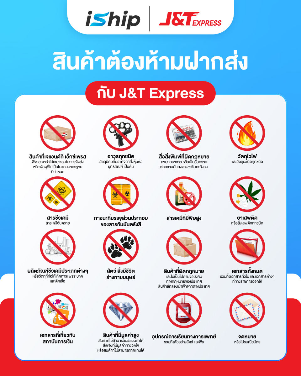 สินค้าต้องห้ามฝากส่ง